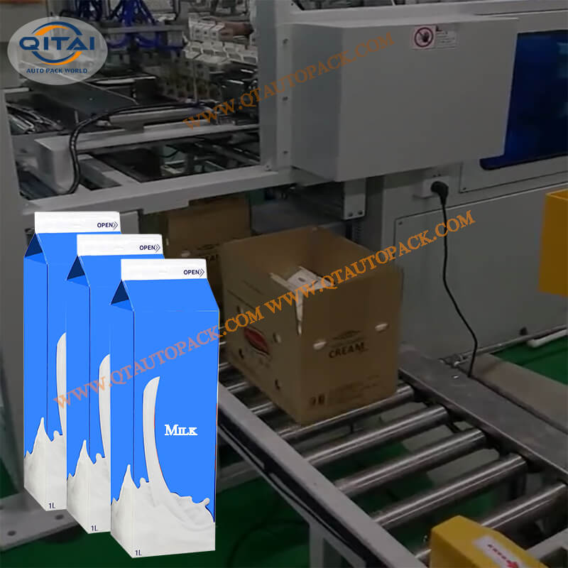 Auto Milk pick and place carton packer